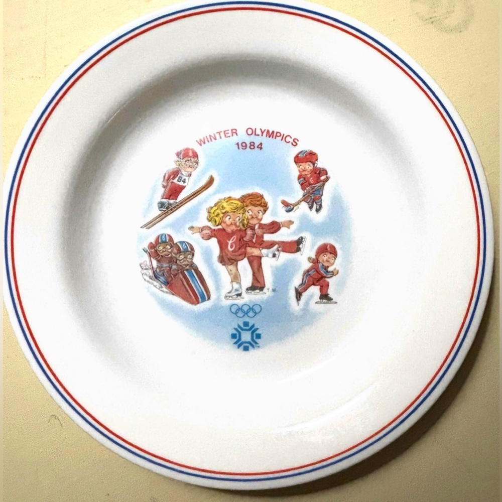 Winter Olympics 1984 Commemorative Plate from Campbell Soup